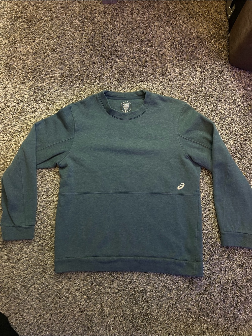 ASICS Men's Crewneck Sweatshirt in Teal Green